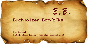 Buchholzer Boróka névjegykártya